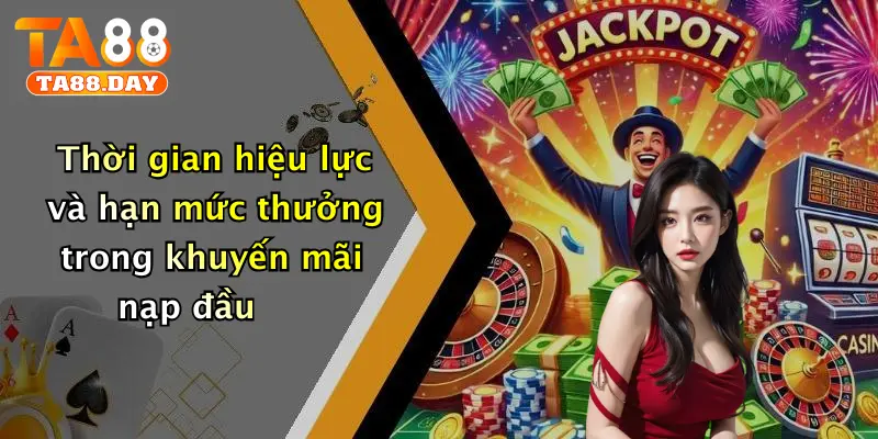 Thời gian hiệu lực và hạn mức thưởng trong khuyến mãi nạp đầu